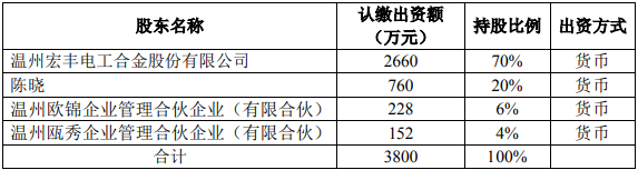 浙江宏丰铜箔股权结构