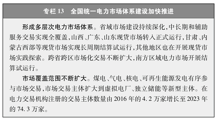 建设全国统一的能源市场