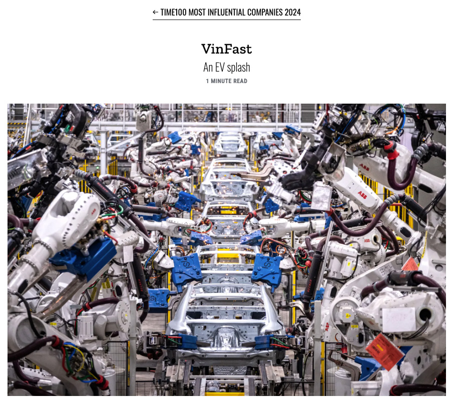 VinFast（图片来源：《时代》周刊）