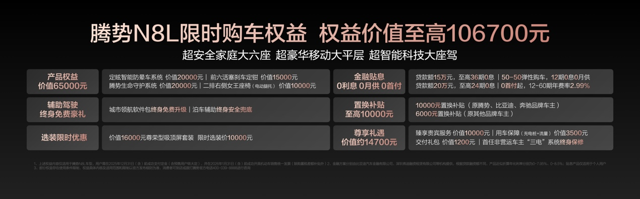 29.98万元起！腾势N8L正式上市，重塑家庭豪华SUV新标准！