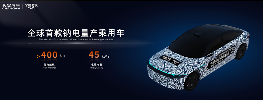 长安全面拥抱钠电 全球首款搭载宁德时代钠新电池乘用车将量产